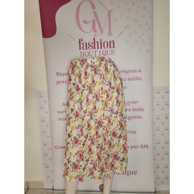 Faldas Plizada Floreada - GM Fashion Boutique