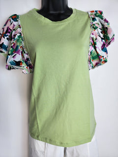 Blusa Manga Floreada