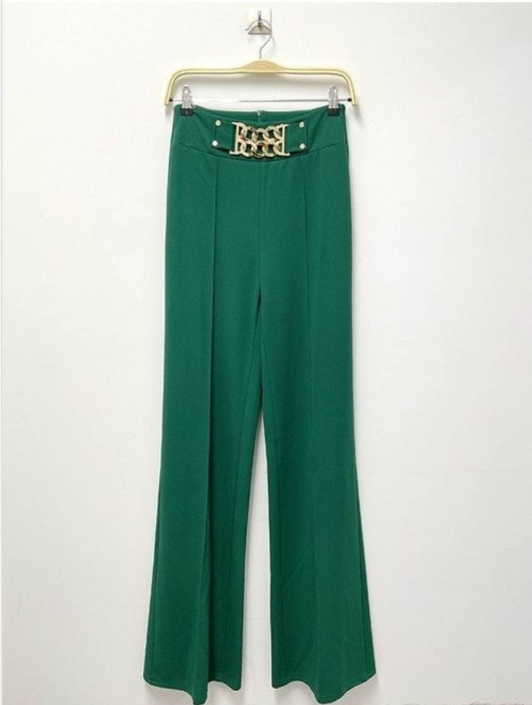 Pantalon Vestir Correa Dorada