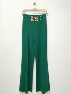 Pantalon Vestir Correa Dorada