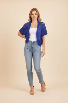 Cardigan Tejido Calado – Manga Corta - GM Fashion Boutique