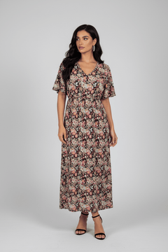 Vestido Largo Boho Floral Corte Imperio - GM Fashion Boutique