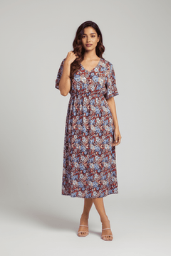 Vestido Largo Boho Floral Corte Imperio - GM Fashion Boutique