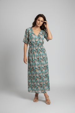 Vestido Largo Boho Floral Corte Imperio - GM Fashion Boutique