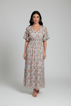 Vestido Largo Boho Floral Corte Imperio - GM Fashion Boutique