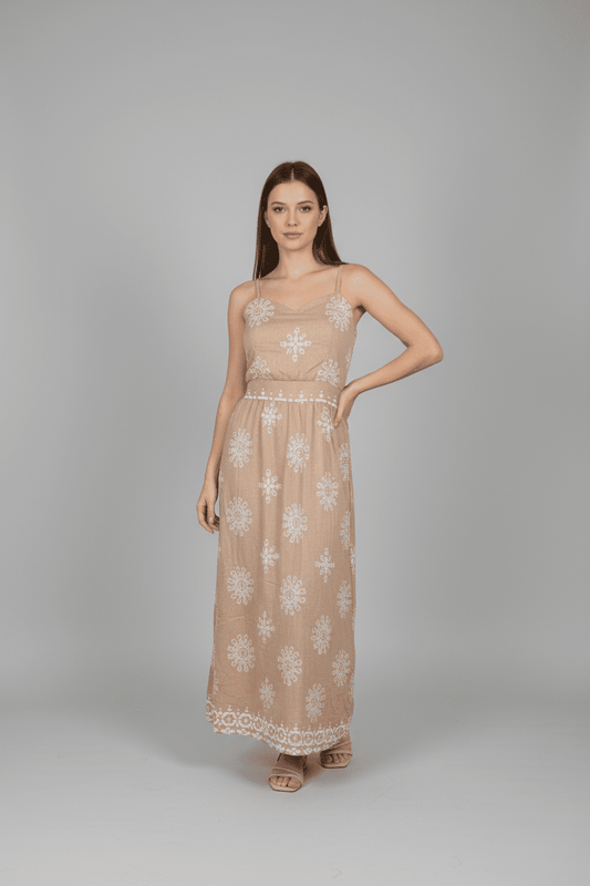 Vestido Largo Bordado Boho Chic – Corte Imperio - GM Fashion Boutique