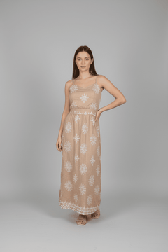 Vestido Largo Bordado Boho Chic – Corte Imperio - GM Fashion Boutique