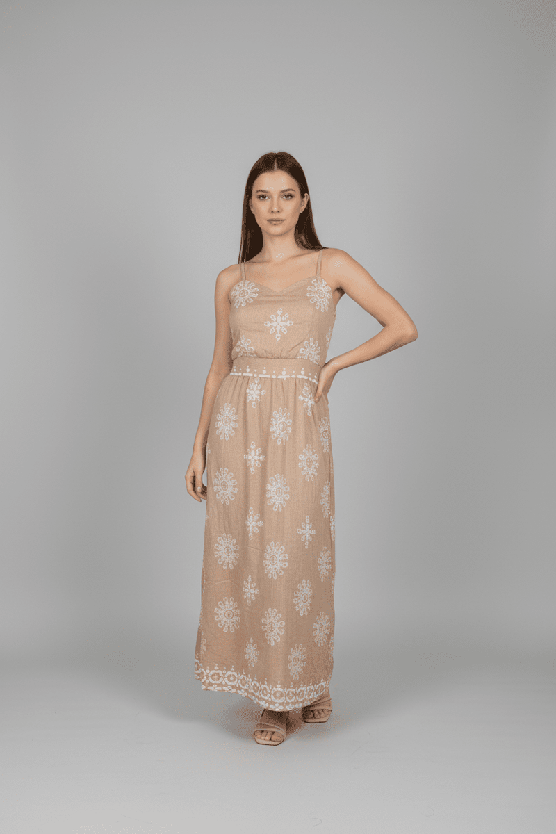 Vestido Largo Bordado Boho Chic – Corte Imperio - GM Fashion Boutique