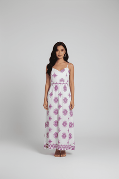 Vestido Largo Bordado Boho Chic – Corte Imperio - GM Fashion Boutique