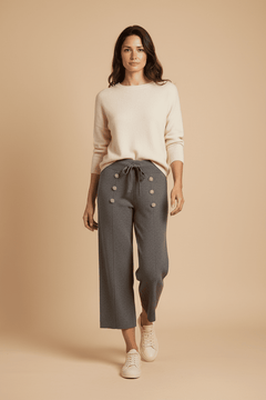 Pantalon Con Botones de Diamantina - GM Fashion Boutique