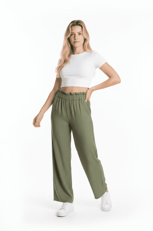 Pantalón Palazzo Cintura con Elástico - GM Fashion Boutique