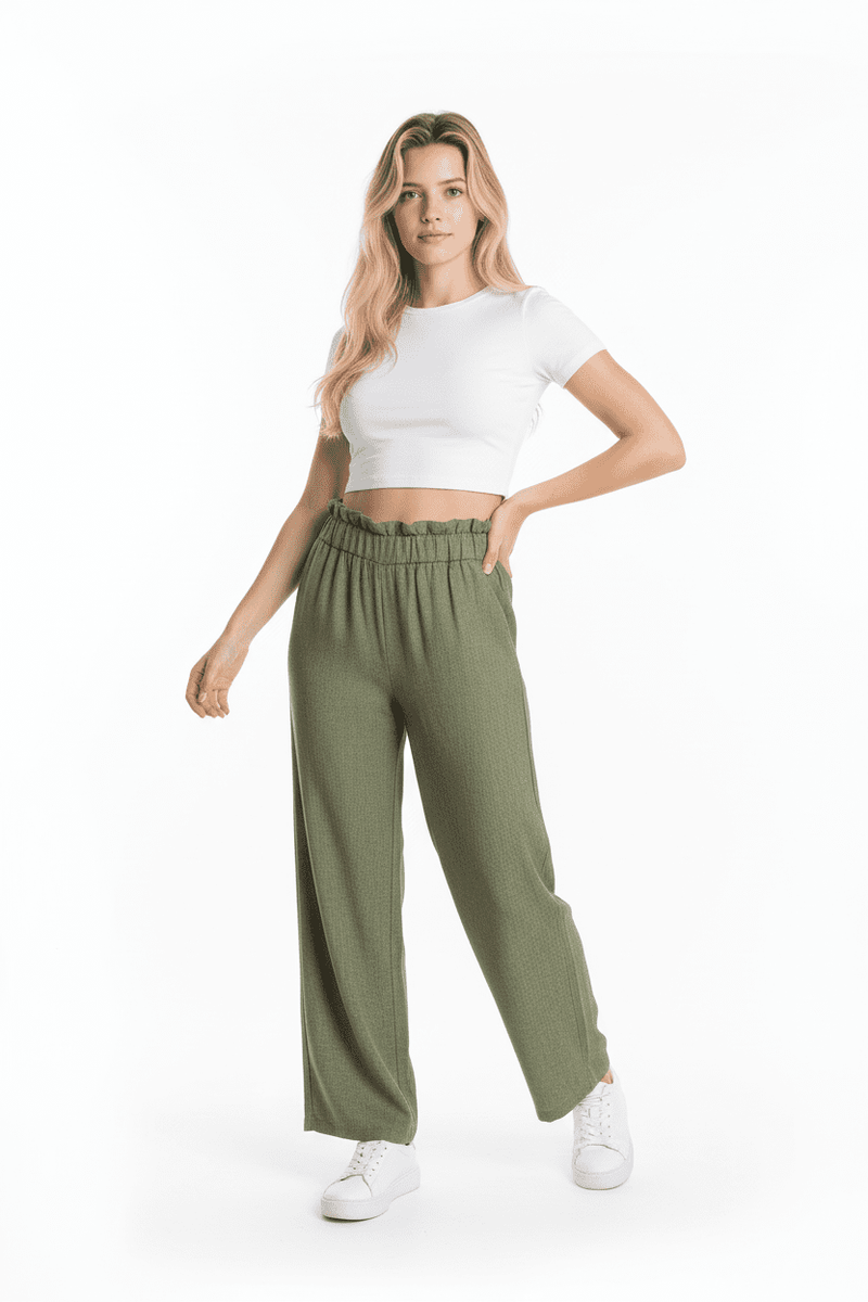 Pantalón Palazzo Cintura con Elástico - GM Fashion Boutique