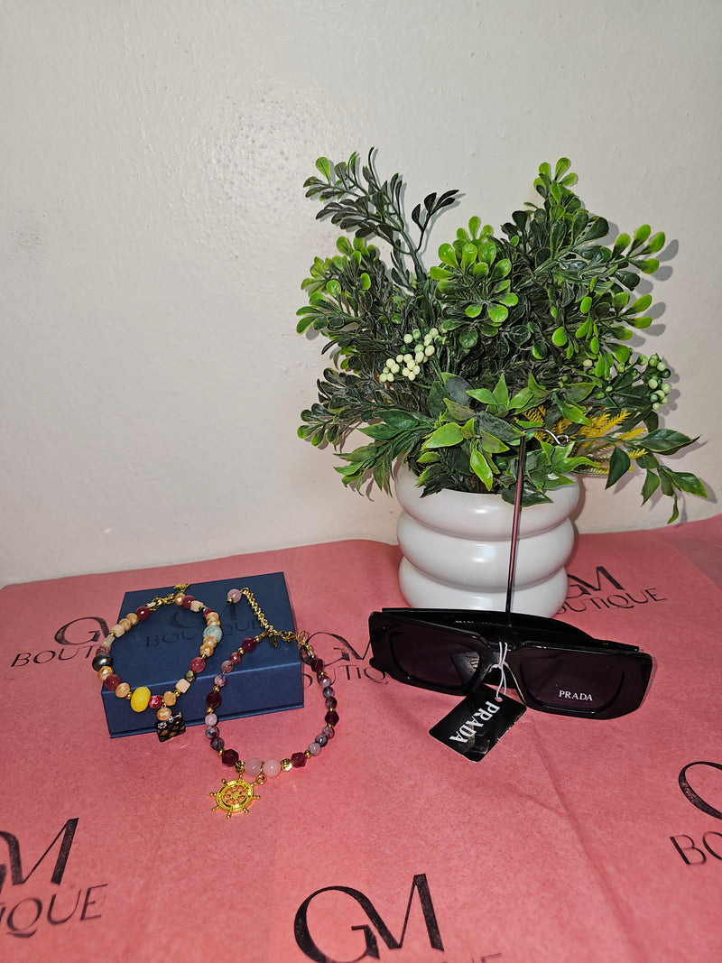 Set de 2 Pulseras – Ancla Multicolor & Tonos Tierra
