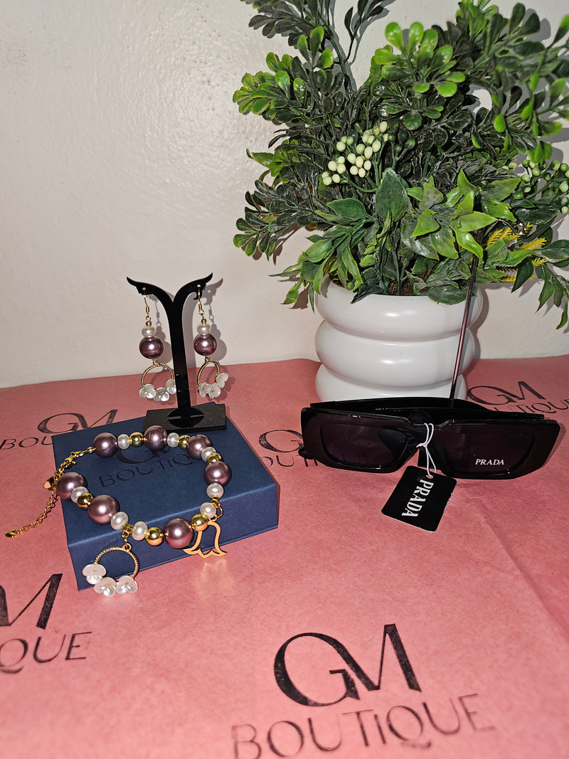 Set Pulsera y Pantalla - Flor Nacar