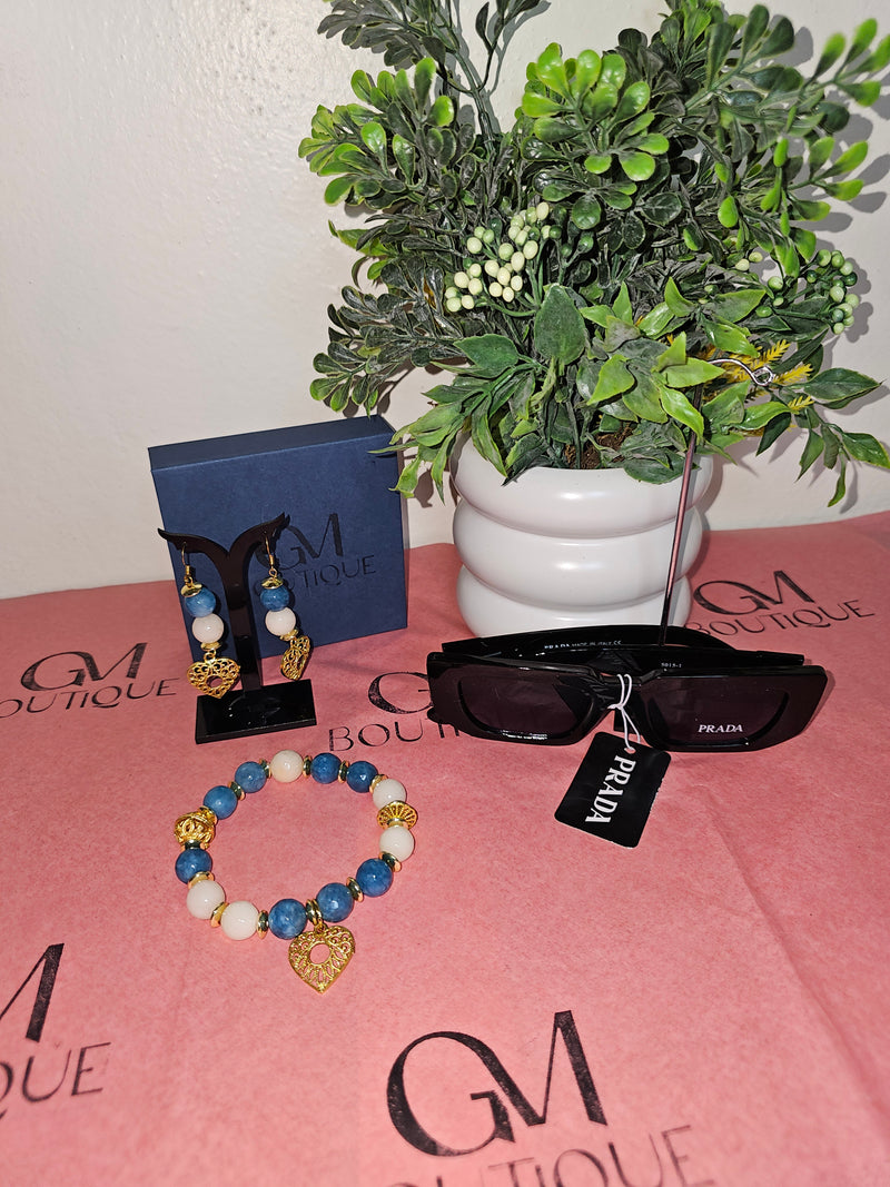 Set Pulsera y Pantallas – Dije Corazón en Oro