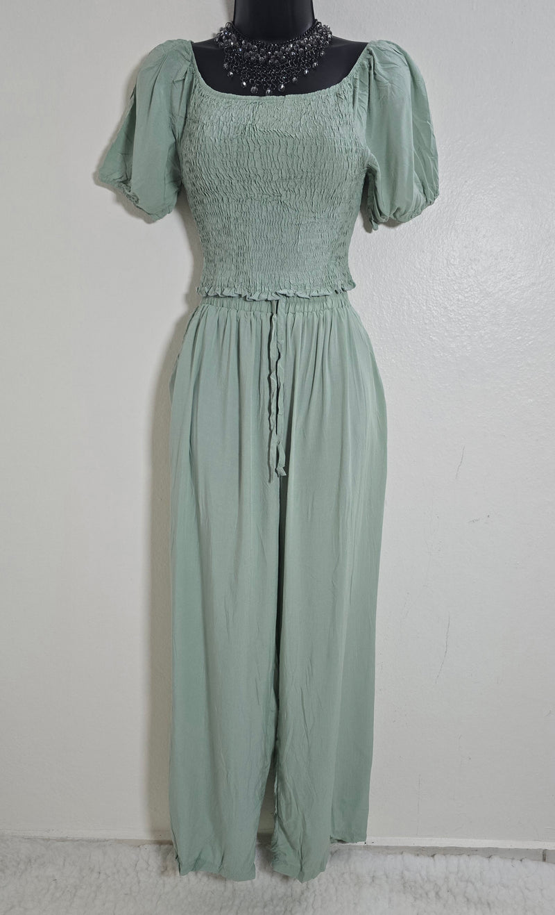 Conjunto de Pantalon y Tops Crops