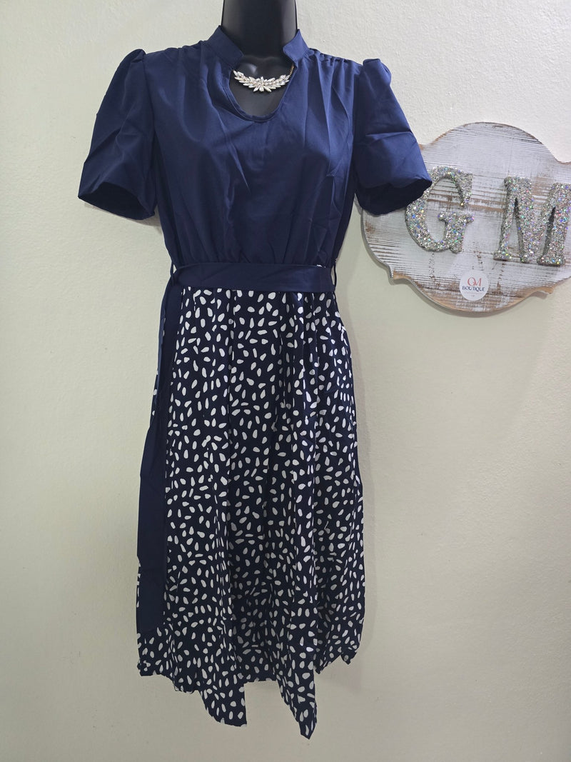 Vestidos Bicolor Diseño Gotas - GM Fashion Boutique