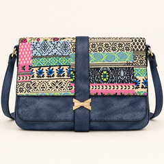Bolso bandolera bohemio con estampado