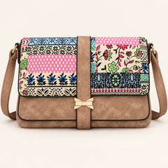 Bolso bandolera bohemio con estampado