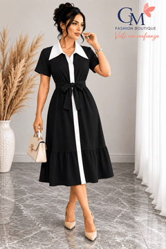 Vestido Midi Elegancia Clásica – Estilo y Feminidad - GM Fashion Boutique