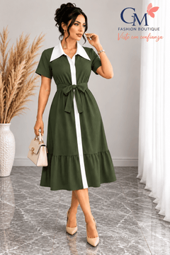 Vestido Midi Elegancia Clásica – Estilo y Feminidad - GM Fashion Boutique