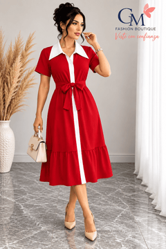 Vestido Midi Elegancia Clásica – Estilo y Feminidad - GM Fashion Boutique