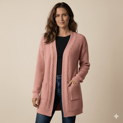 Cardigan de Punto Grueso con Caída Elegante - GM Fashion Boutique