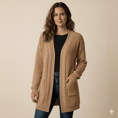 Cardigan de Punto Grueso con Caída Elegante - GM Fashion Boutique