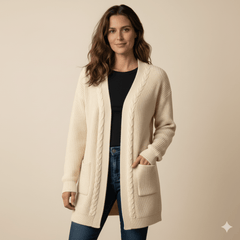 Cardigan de Punto Grueso con Caída Elegante - GM Fashion Boutique