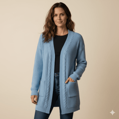 Cardigan de Punto Grueso con Caída Elegante - GM Fashion Boutique