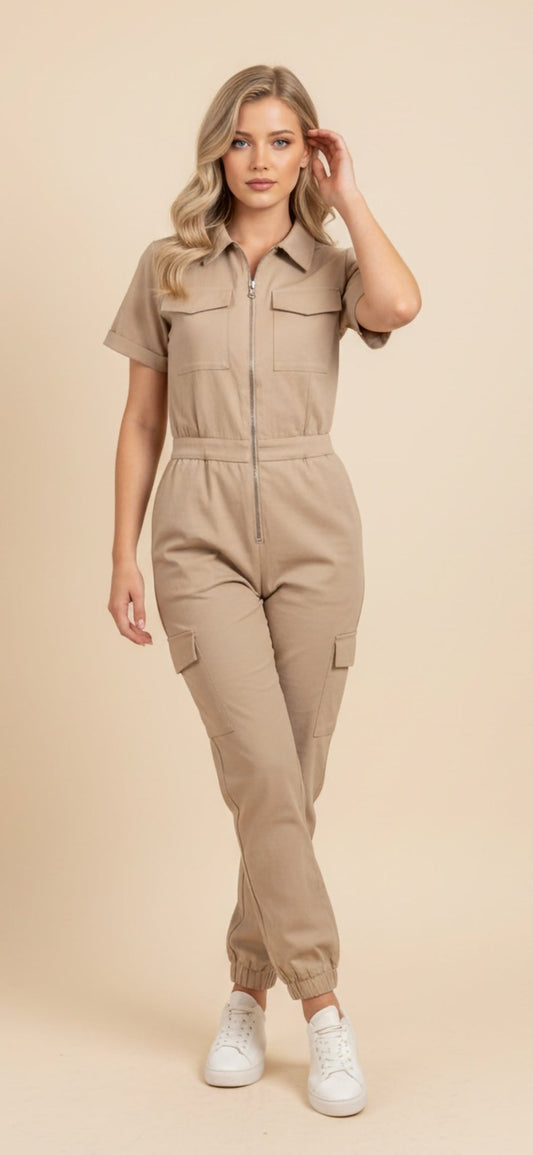 Jumpsuit Utility con Cierre Frontal - GM Fashion Boutique