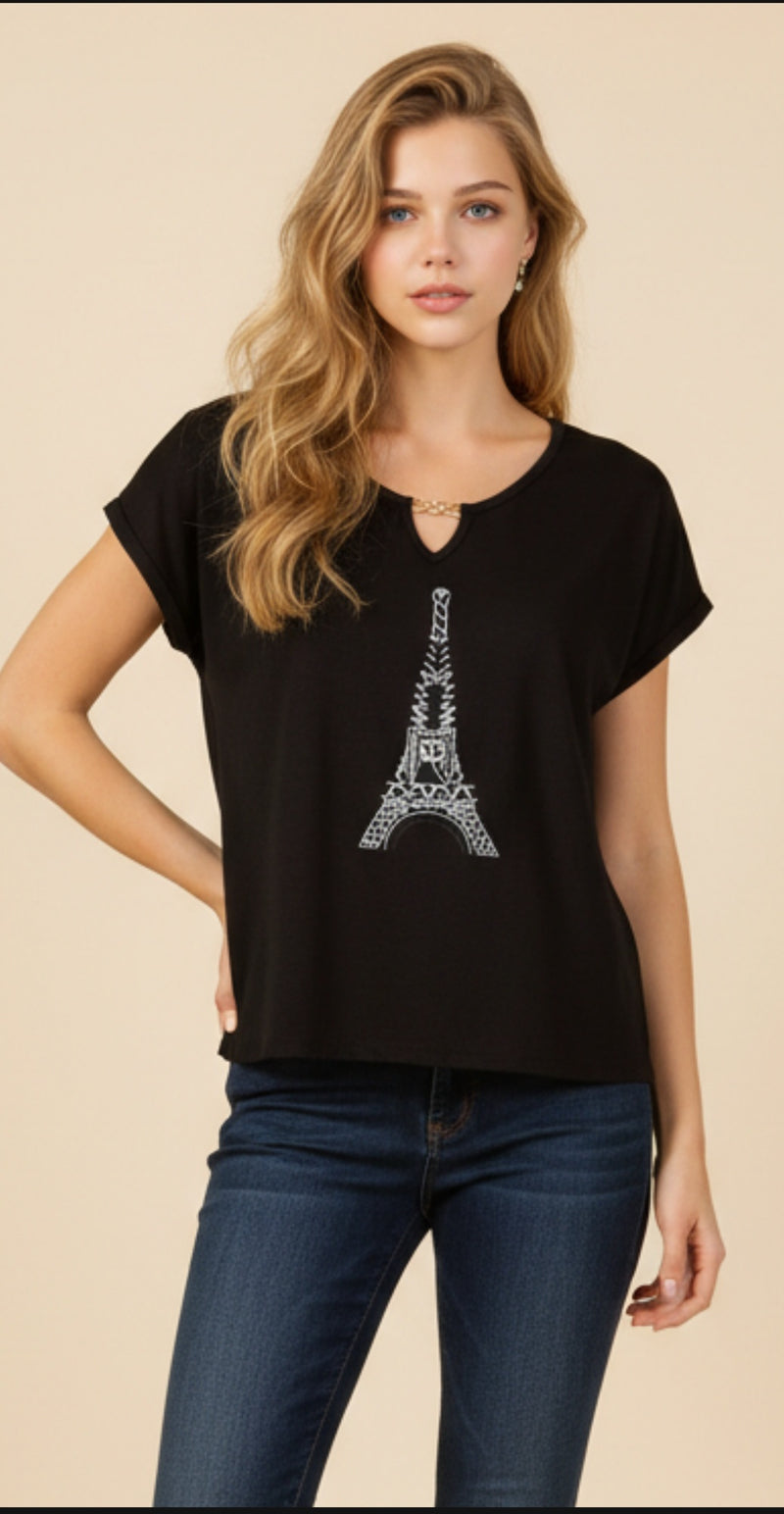 Blusa Eiffel con Brillo - GM Fashion Boutique