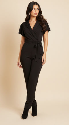 Jumpsuit Elegante Cruzado con Cinturón de Tela - GM Fashion Boutique
