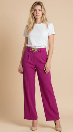 Pantalon Vestir Correa Doble Dorada - GM Fashion Boutique