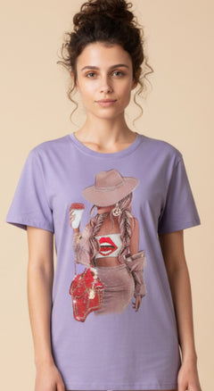 Camiseta Ilustrada Boho Chic – Girl Power Style - GM Fashion Boutique
