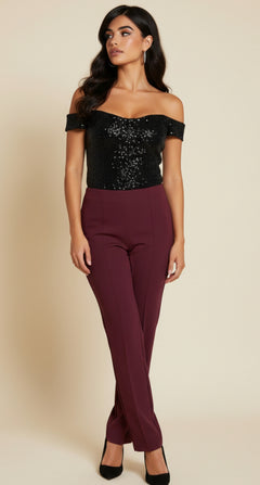 Pantalón de Vestir Elegante Talle Alto Licrado