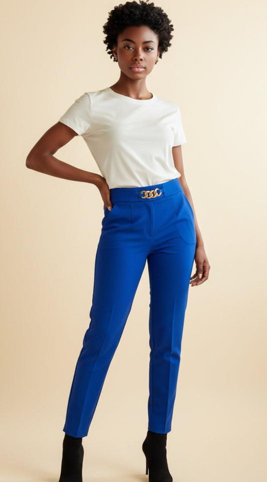 Pantalón Skiny Hebilla Decorativa - GM Fashion Boutique