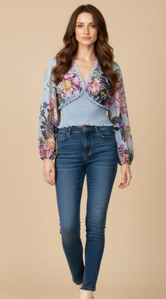 Blusas Crop Top Manga Larga - GM Fashion Boutique