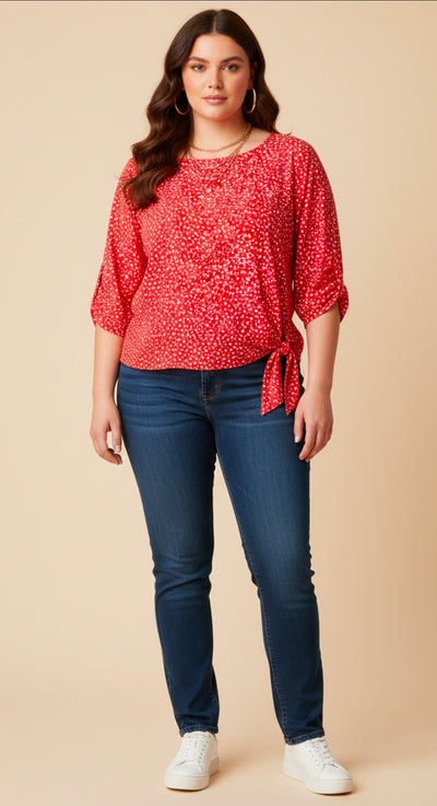 Blusa Boho con Lazo Lateral – Estilo Casual Chic - GM Fashion Boutique