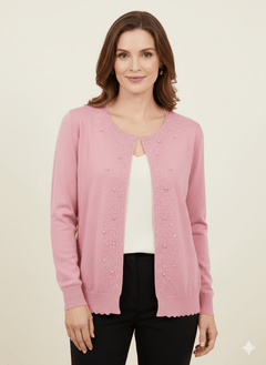 Cardigan Elegante con Perlas y Brillantes - GM Fashion Boutique