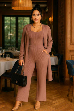Conjunto 3 Piezas Blazer, Pantalón & Top Crop - GM Fashion Boutique