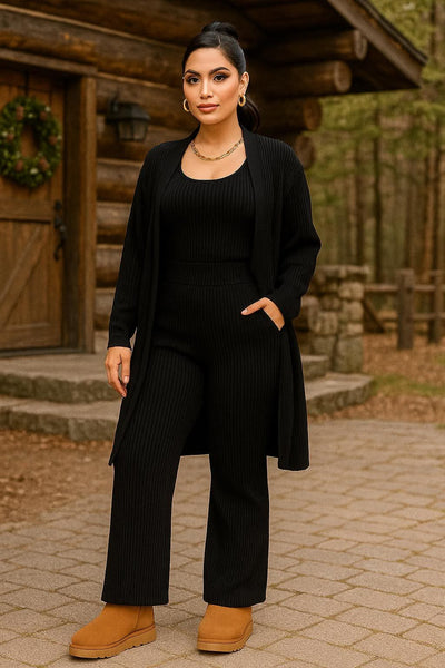 Conjunto 3 Piezas Blazer, Pantalón & Top Crop - GM Fashion Boutique