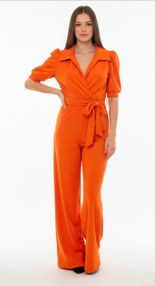 Jumpsuit Cruzado con Cinturón Ajustable - GM Fashion Boutique