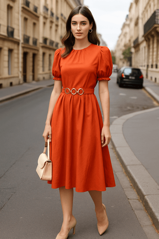 Vestido Cuello Redondo - GM Fashion Boutique